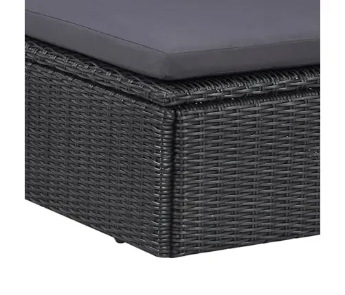 Lauko Valgomojo Komplektas, 9 Dalių, Juodas, Poliratanas