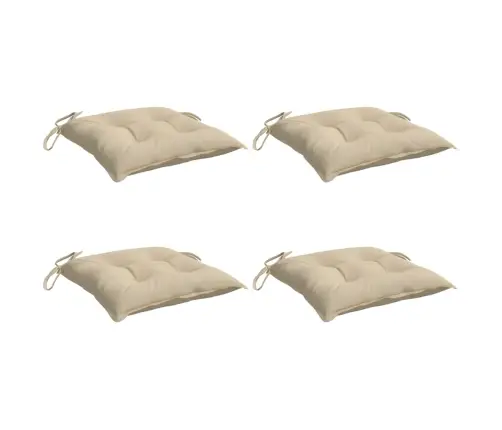 Kėdės Pagalvėlės, 4Vnt., Smėlio, 50X50X7cm Oksfordo Audinys