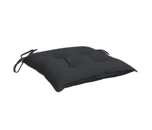 Kėdės Pagalvėlės, 4Vnt., Juodos, 50X50X7cm Oksfordo Audinys