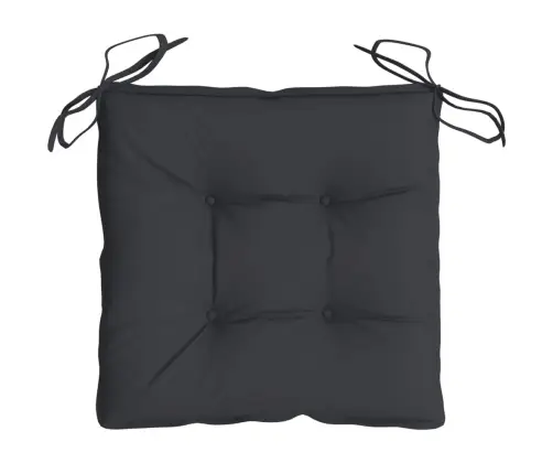 Kėdės Pagalvėlės, 4Vnt., Juodos, 50X50X7cm Oksfordo Audinys