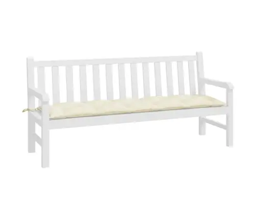 Dārza Sola Matracis, 180X50X7 Cm, Krēmbalts Audums Vidaxl