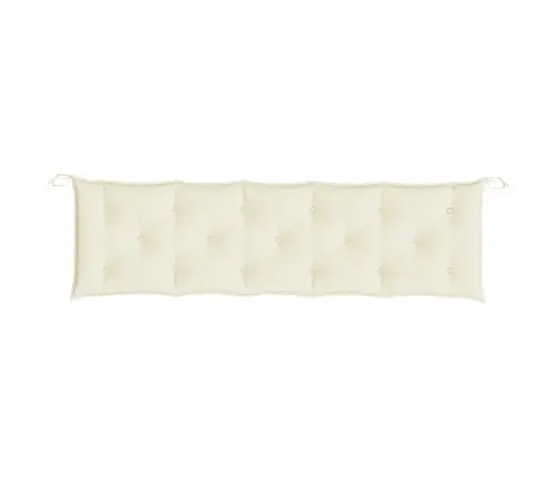 Dārza Sola Matracis, 180X50X7 Cm, Krēmbalts Audums Vidaxl