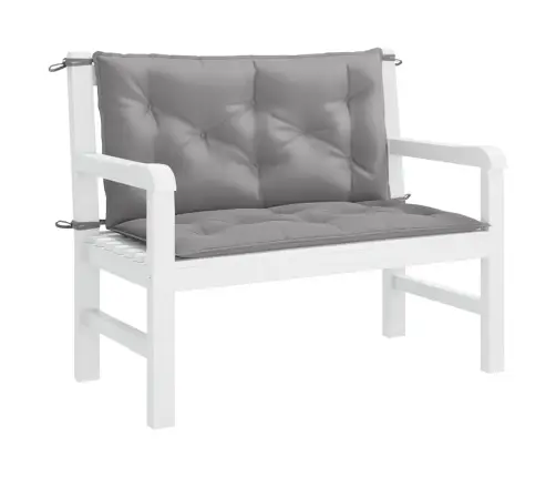 Dārza Sola Matracis, 100X(50+50)X7 Cm, Audums, Pelēks Vidaxl