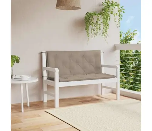 Dārza Sola Matracis, 120X(50+50)X7 Cm, Audums, Pelēkbrūns Vidaxl