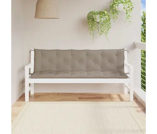 Dārza Sola Matracis, 180X(50+50)X7 Cm, Audums, Pelēkbrūns Vidaxl