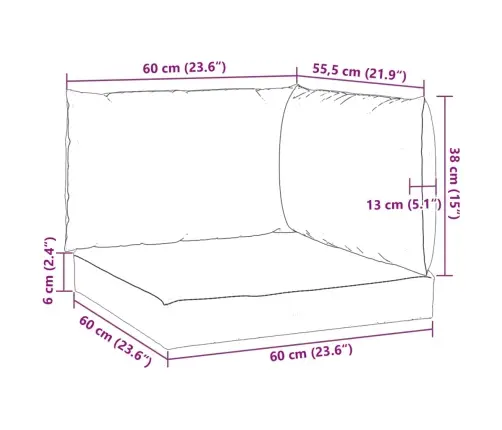 Euroaluse Istmepadjad 3 Tk, Beež, Oxford-Kangas