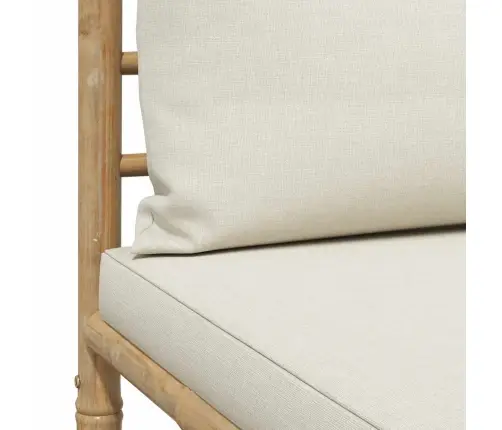 2-Daļīgs Dārza Atpūtas Mēbeļu Komplekts Ar Matračiem, Bambuss Vidaxl