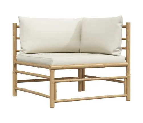 2-Daļīgs Dārza Atpūtas Mēbeļu Komplekts Ar Matračiem, Bambuss Vidaxl