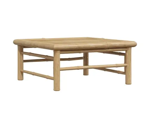 2-Osaline Aiamööblikomplekt Kreemjasvalgete Patjadega, Bambus