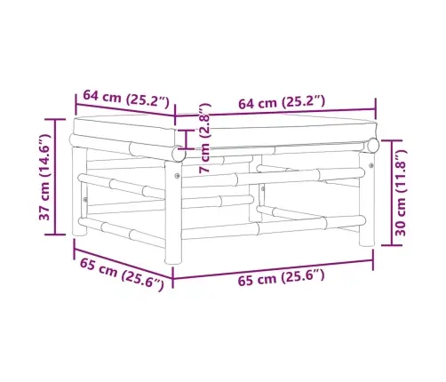 Aia Jalapink Kreemjasvalge Padjaga, Bambus