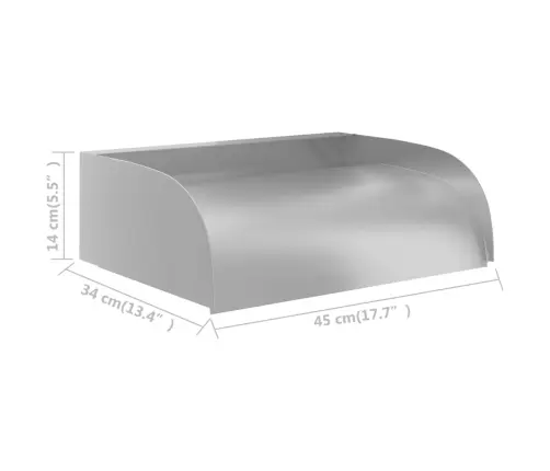 Ūdenskritums, 45X34X14 Cm, Nerūsējošs Tērauds 304 Vidaxl