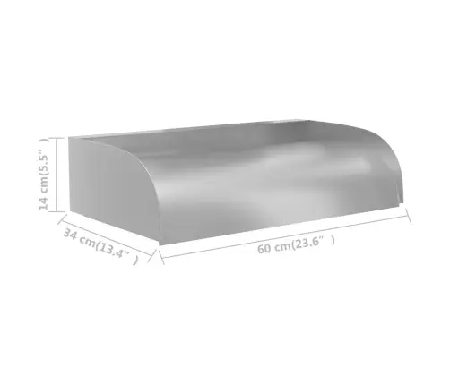 Ūdenskritums, 60X34X14 Cm, Nerūsējošs Tērauds 304 Vidaxl