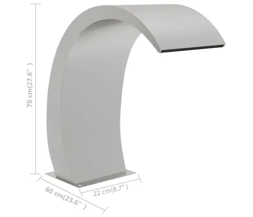 Baseina Strūklaka, 22X60X70 Cm, Nerūsējošs Tērauds 304 Vidaxl