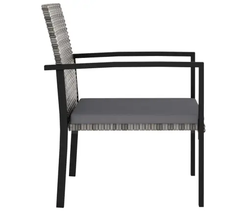 Dārza Krēsli, 2 Gab., Pe Rotangpalma, Pelēki Vidaxl