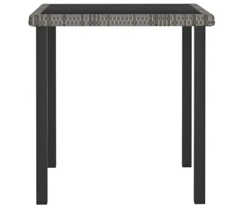 Sodo Valgomojo Stalas, Pilkos Spalvos, 70X70X73cm Poliratanas