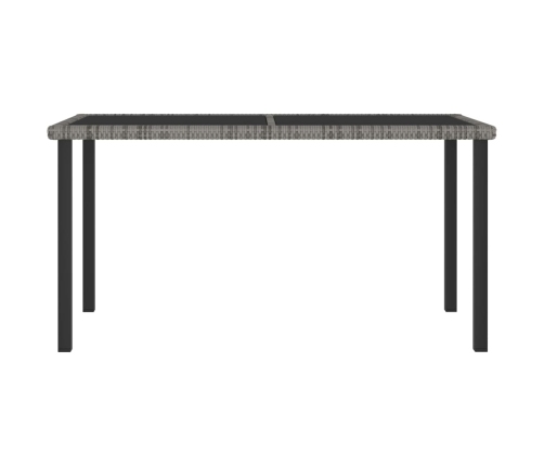 Sodo Valgomojo Stalas, Pilkos Spalvos, 140X70X73cm Poliratanas