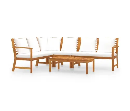 5-Daļīgs Dārza Atpūtas Mēbeļu Komplekts Ar Matračiem, Akācija Vidaxl