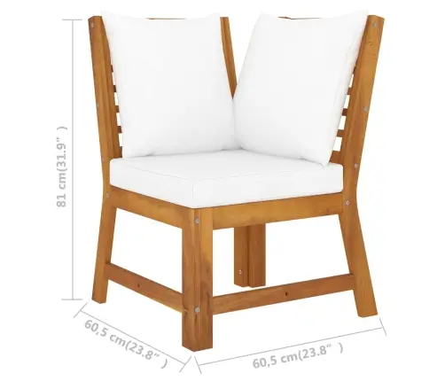 5-Daļīgs Dārza Atpūtas Mēbeļu Komplekts Ar Matračiem, Akācija Vidaxl