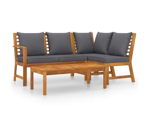 4-Osaline Aiadiivanikomplekt Patjadega, Akaatsiapuit