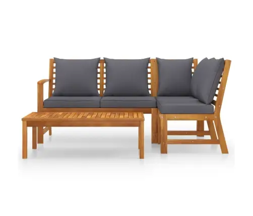 4-Osaline Aiadiivanikomplekt Patjadega, Akaatsiapuit