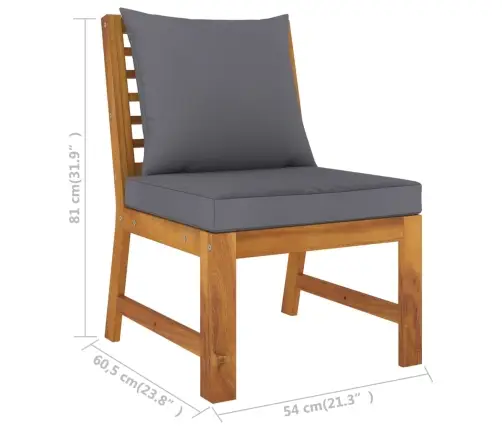 4-Osaline Aiadiivanikomplekt Patjadega, Akaatsiapuit