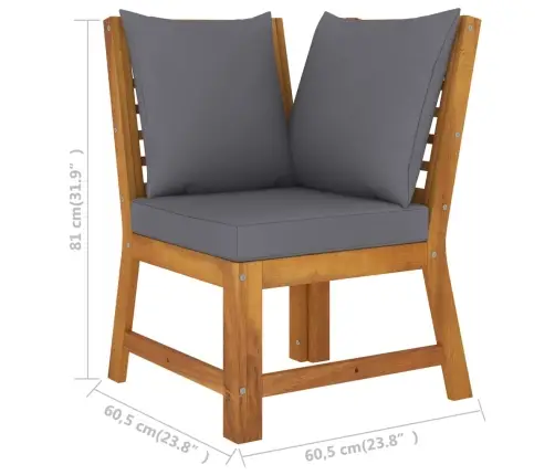 4-Osaline Aiadiivanikomplekt Patjadega, Akaatsiapuit