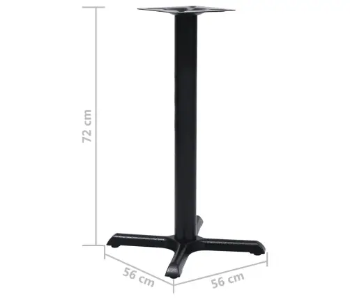 Bistro Stalo Koja, Juodos Spalvos, 56X56X72cm Ketus