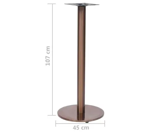 Bistro Galda Kāja Zelta Ø45X107 Cm Nerūsējošais Tērauds Vidaxl