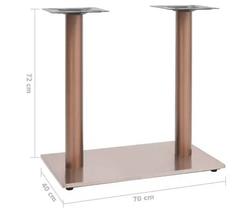 Bistro Galda Kāja, 70X40X72Cm, Misiņa Krāsa, Nerūsējošs Tērauds Vidaxl
