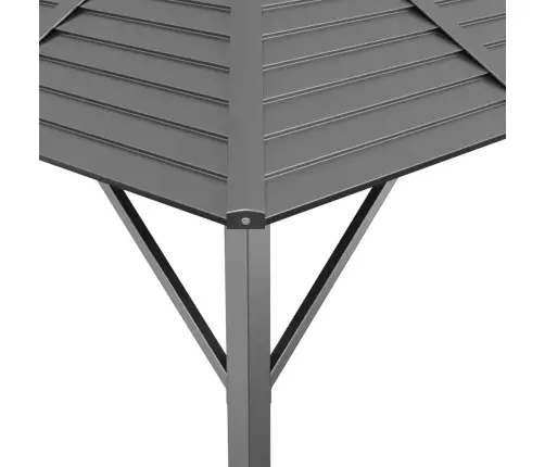 Pavėsinė Su Stogu, Antracito Spalvos, 3X3M