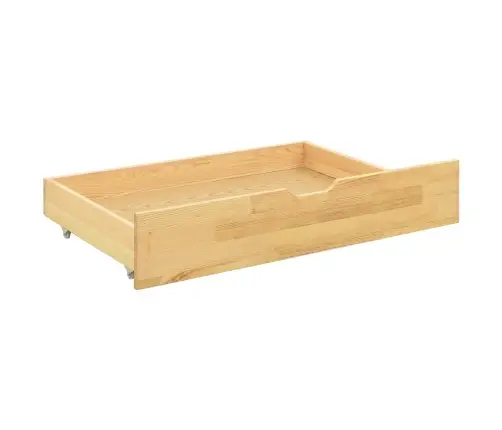 Gultas Rāmis Ar 2 Atvilktnēm, Priedes Koks, 90X200 Cm Vidaxl