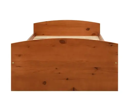 Lovos Rėmas Su 2 Stalčiais, Medaus Rudas, 90X200cm Pušis