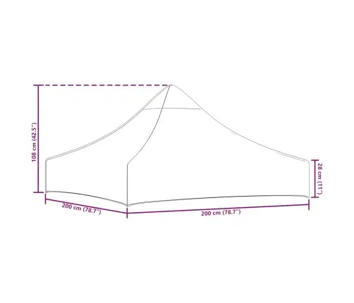 Dārza Nojumes Jumts, 2X2 M, Bēšs, 270 G/M²  Vidaxl