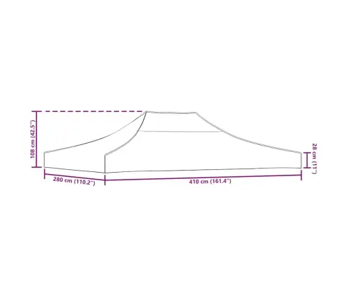 Dārza Nojumes Jumts, 4X3 M, Antracītpelēks, 270 G/M² Vidaxl
