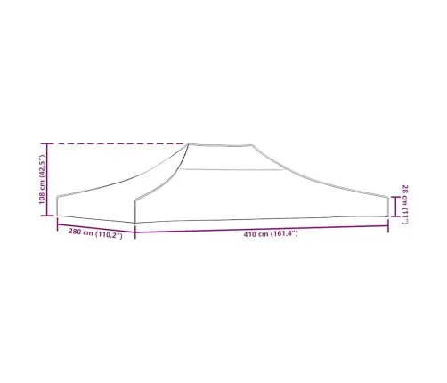 Dārza Nojumes Jumts, 4X3 M, Oranžs, 270 G/M²  Vidaxl