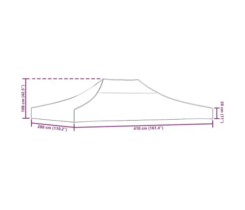 Dārza Nojumes Jumts, 4X3 M, Sarkanbrūns, 270 G/M² Vidaxl