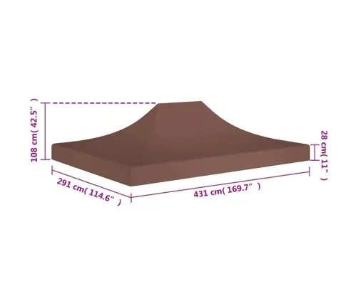 Dārza Nojumes Jumts, 4,5X3 M, Brūns, 270 G/M² Vidaxl