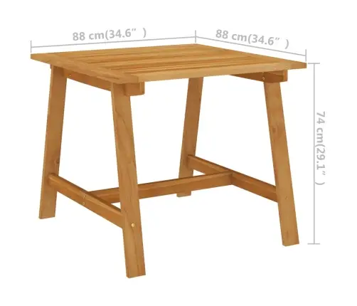 3-Daļīgs Dārza Mēbeļu Komplekts, Akācijas Masīvkoks Vidaxl