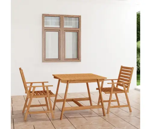 3-Daļīgs Dārza Mēbeļu Komplekts, Akācijas Masīvkoks Vidaxl