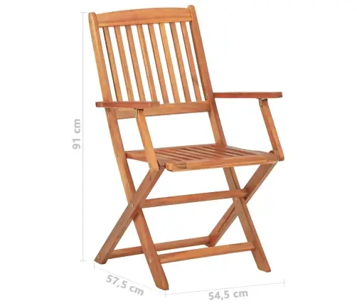 Bistro Baldų Komplektas, 4 Dalių, Akacijos Medienos Masyvas