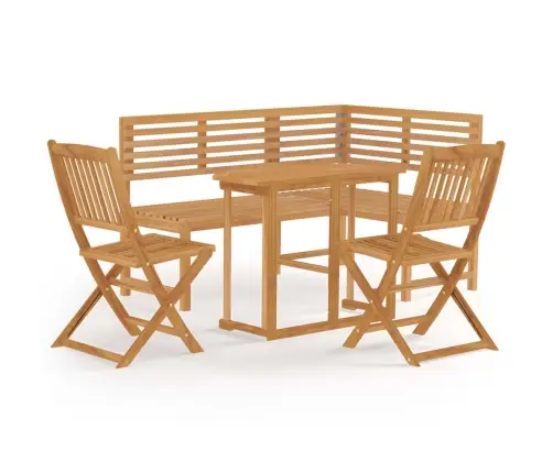 4-Daļīgs Bistro Mēbeļu Komplekts, Akācijas Masīvkoks Vidaxl