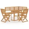 4-Daļīgs Bistro Mēbeļu Komplekts, Akācijas Masīvkoks Vidaxl