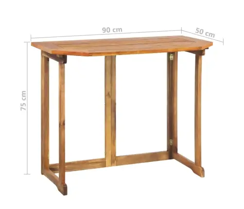 4-Daļīgs Bistro Mēbeļu Komplekts, Akācijas Masīvkoks Vidaxl