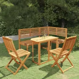 4-Daļīgs Bistro Mēbeļu Komplekts, Akācijas Masīvkoks Vidaxl