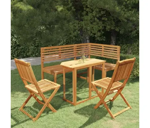4-Daļīgs Bistro Mēbeļu Komplekts, Akācijas Masīvkoks Vidaxl