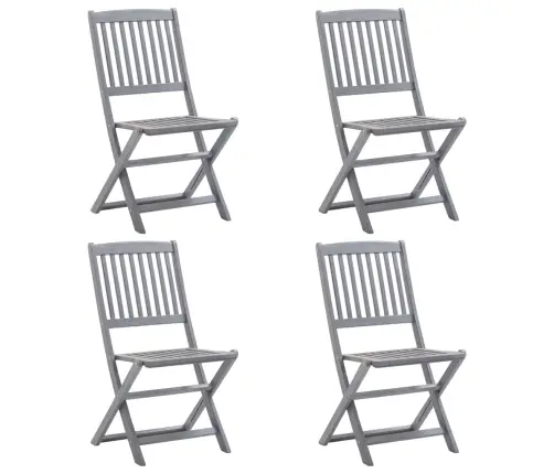 5-Daļīgs Dārza Mēbeļu Komplekts, Akācijas Masīvkoks, Pelēks Vidaxl