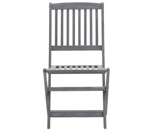 5-Daļīgs Dārza Mēbeļu Komplekts, Akācijas Masīvkoks, Pelēks Vidaxl