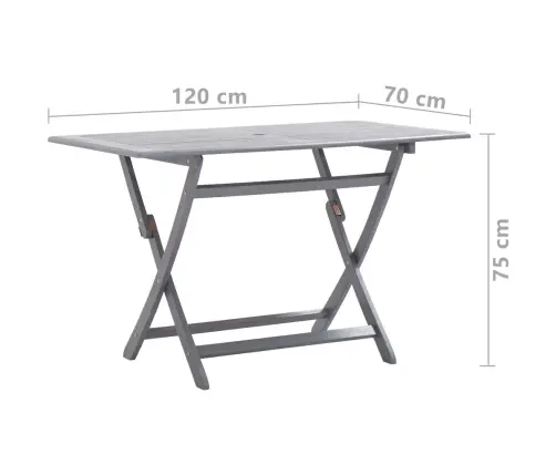 5-Daļīgs Dārza Mēbeļu Komplekts, Akācijas Masīvkoks, Pelēks Vidaxl