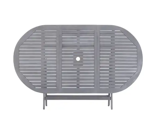 9-Osaline Aiamööblikomplekt, Akaatsiapuit, Hall