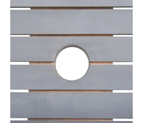 9-Osaline Aiamööblikomplekt, Akaatsiapuit, Hall